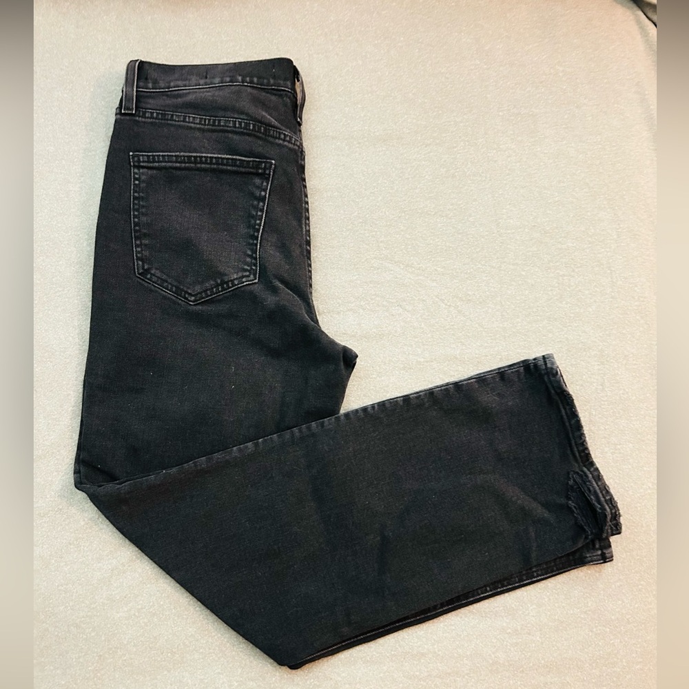 Denim Forum Women’s  Dark Gray Arlo High Rise Straight Jeans- 28
